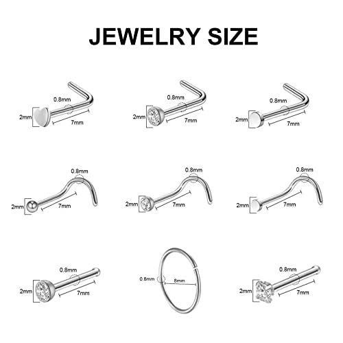 Nose Piercing Kit, MIUXIA Nose Piercing Kit with Jewelry Nose Built-in Stud N...
