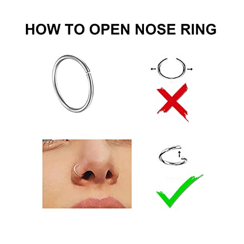 Nose Piercing Kit, MIUXIA Nose Piercing Kit with Jewelry Nose Built-in Stud N...