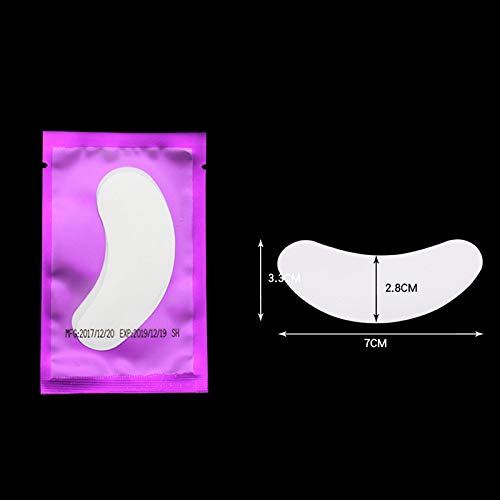 100 Pairs Eyelash Extension Gel Patches Kit, Under Eye Gel Pads Lint Free Las...