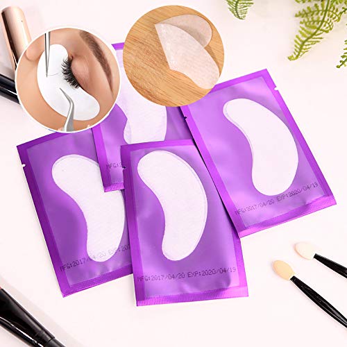 100 Pairs Eyelash Extension Gel Patches Kit, Under Eye Gel Pads Lint Free Las...