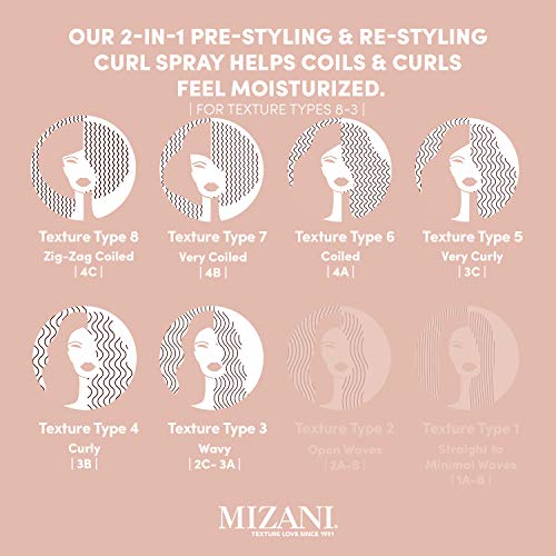 MIZANI Style Shifter Society Coco Dew Curl (P)Restyling Spray, 2-in-1 Moistur...