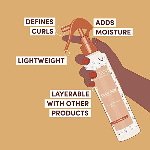 MIZANI Style Shifter Society Coco Dew Curl (P)Restyling Spray, 2-in-1 Moistur...