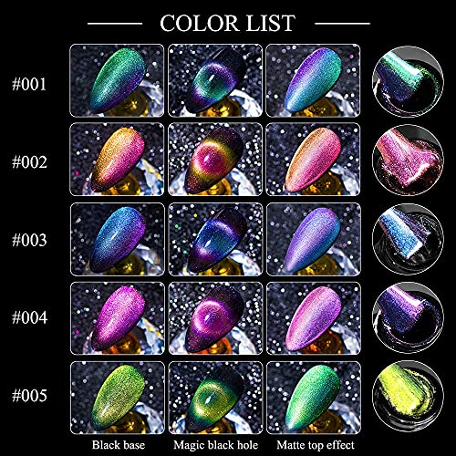 MIZHSE 9D Cat Eye Gel Nail Polish Magnetic Cat Eye Gel Nail Polish Magnetic G...