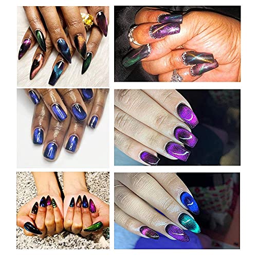 MIZHSE 9D Cat Eye Gel Nail Polish Magnetic Cat Eye Gel Nail Polish Magnetic G...