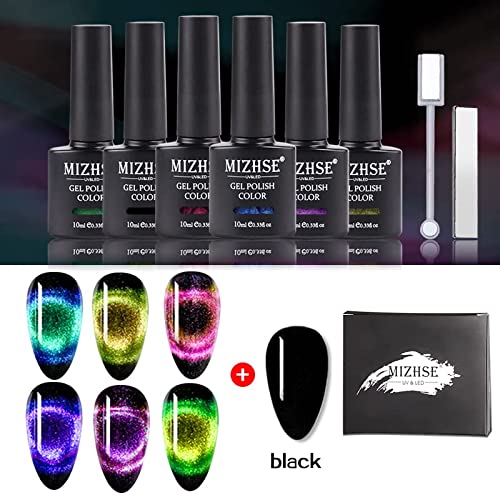 MIZHSE 9D Cat Eye Gel Nail Polish Magnetic Cat Eye Gel Nail Polish Magnetic G...