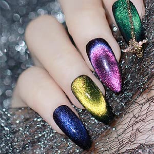 MIZHSE 9D Cat Eye Gel Nail Polish Magnetic Cat Eye Gel Nail Polish Magnetic G...