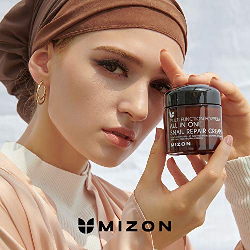 Korean Skin Care Set: Mizon's All in One Snail Repair Cream 2 Pack, Face Mois...