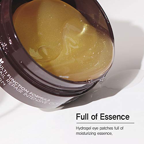 Under Eye Collagen Patches Eye Masks with 24K Gold and Snail, Eye Gel Treatme...