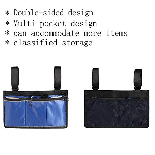 MJZYP Wheelchair Armrest Pouch Organizer Bag for Side of Chair, Wheelchair St...
