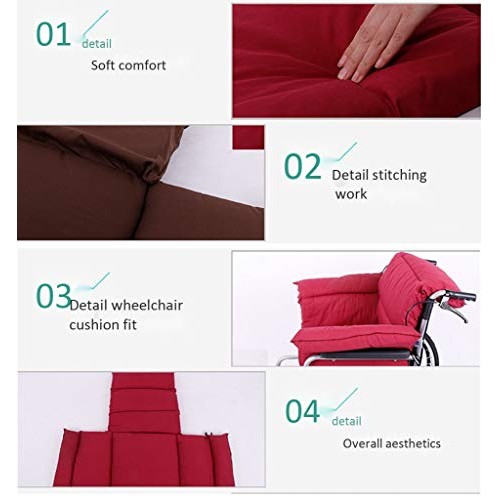 MJZYP Wheelchair Seat Cushion with Back Support for Office Chair, Car, Wheelc...