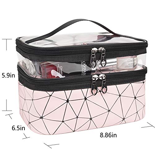 MKPCW Makeup Bags Double layer Travel Cosmetic Cases Make up Organizer Toilet...