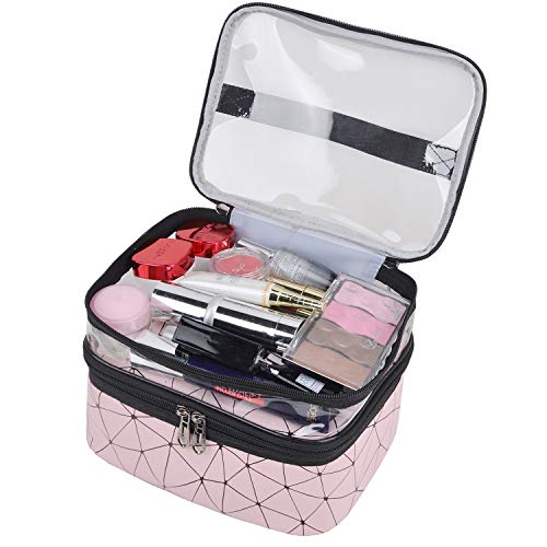 MKPCW Makeup Bags Double layer Travel Cosmetic Cases Make up Organizer Toilet...