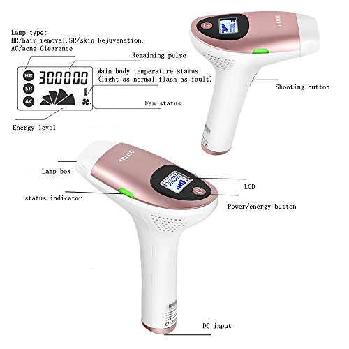 IPL Hair Removal System , MLAY T3 Face and Body Permanent Painless Hair Remov...