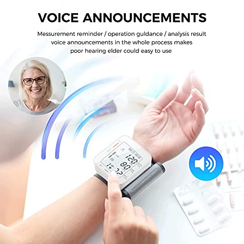 MMIZOO Blood Pressure Monitor Large LCD Display & Adjustable Wrist Cuff 5.31-...