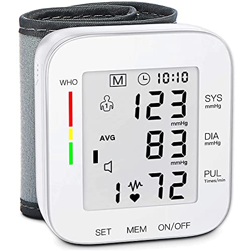 MMIZOO Blood Pressure Monitor Large LCD Display & Adjustable Wrist Cuff 5.31-...