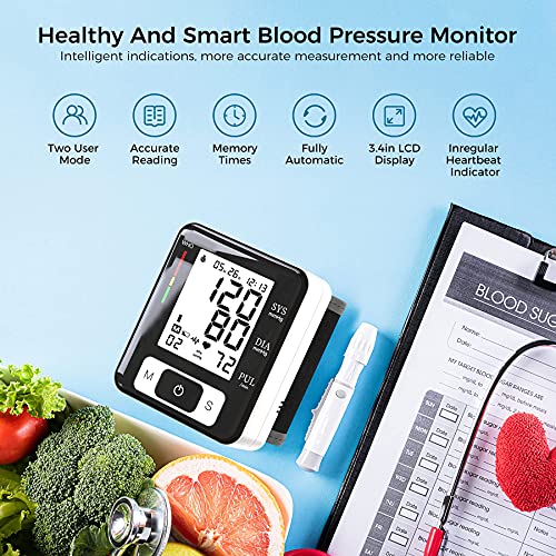 MMIZOO Digital Blood Pressure Monitors Fully Automatic Wrist Blood Pressure M...