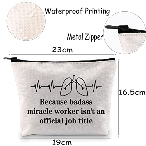 MNIGIU Respiratory Therapist Gift RT Cosmetic Makeup Bag Radiology Technologi...