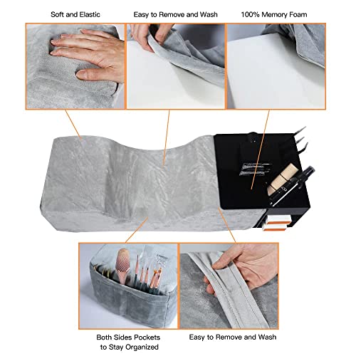 MNpartnery Eyelash Extension Neck Pillow, with Acrylic Shelf Organizer Stand,...