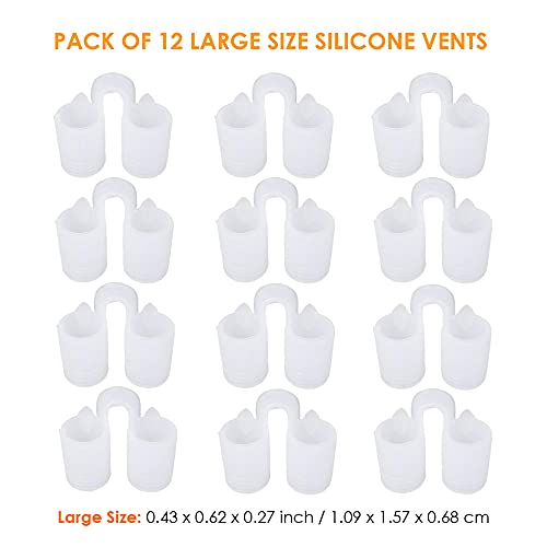 Premium Nose Relief Nasal Dilator - (Pack of 12 Large Size) Soft Silicone Ven...