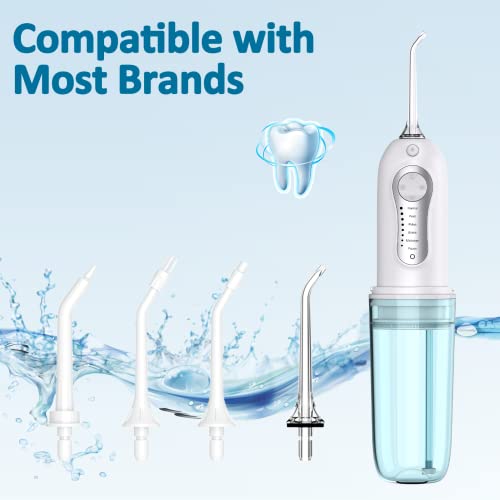 MOCEL 4 Pack Replacement Tip & Small Storage Case for Water Flossers, Irrigat...