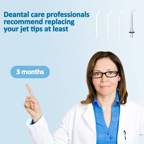 MOCEL 4 Pack Replacement Tip & Small Storage Case for Water Flossers, Irrigat...