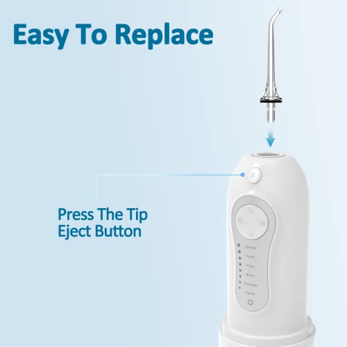 MOCEL 4 Pack Replacement Tip & Small Storage Case for Water Flossers, Irrigat...