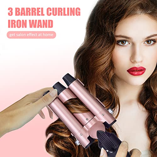 Wand Curling Iron, Curling Wand Set, MOCEMTRY Professional 5 in 1 Hair Curlin...