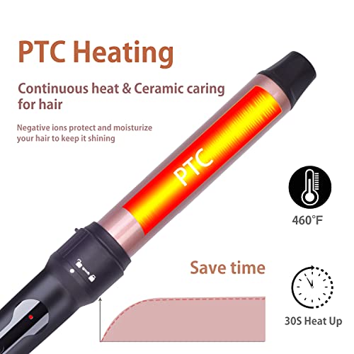 Wand Curling Iron, Curling Wand Set, MOCEMTRY Professional 5 in 1 Hair Curlin...