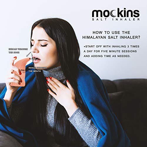 Mockins Easy to Use Ceramic Salt Inhaler and Includes Pure Himalayan Pink Sal...