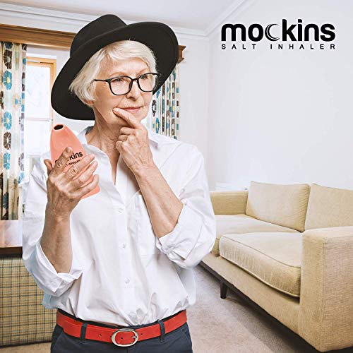 Mockins Easy to Use Ceramic Salt Inhaler and Includes Pure Himalayan Pink Sal...