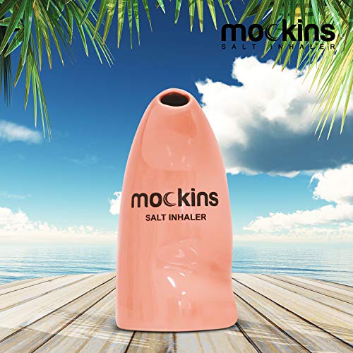 Mockins Easy to Use Ceramic Salt Inhaler and Includes Pure Himalayan Pink Sal...