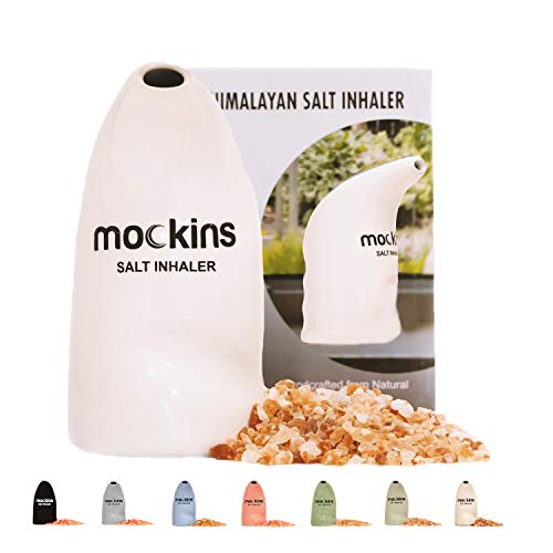 Mockins Easy to Use Ceramic Salt Inhaler and Includes Pure Himalayan Pink Sal...