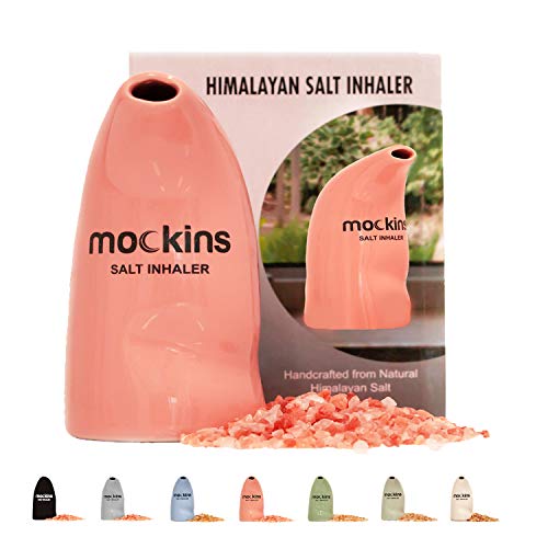 Mockins Easy to Use Ceramic Salt Inhaler and Includes Pure Himalayan Pink Sal...