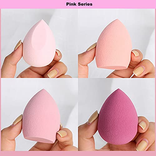 4 Pcs Makeup Sponge Set, Soft Sponge For Liquid Foundation, Creams, and Powde...