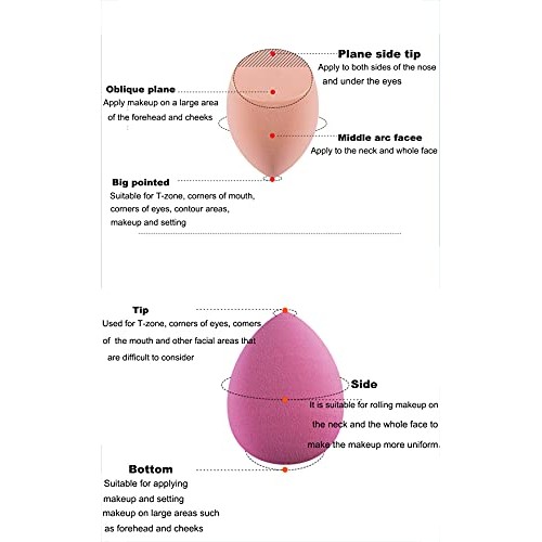 4 Pcs Makeup Sponge Set, Soft Sponge For Liquid Foundation, Creams, and Powde...