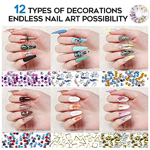 Modelones 5ml×2 Nail Art Rhinestone Glue Gel Wipe-Off Adhesive Resin Gems Jew...