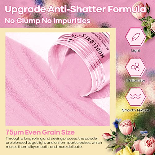 Modelones Acrylic Powder Set, 12 Colors Acrylic Nail Powder Pink Nude Profess...