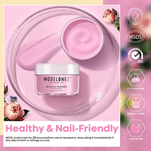 Modelones Acrylic Powder Set, 12 Colors Acrylic Nail Powder Pink Nude Profess...