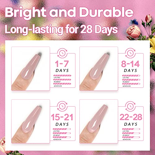 Modelones Acrylic Powder Set, 12 Colors Acrylic Nail Powder Pink Nude Profess...