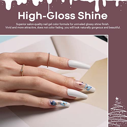 Modelones Gel Nail Polish Set, 6 Colors Burgundy Red Brown Gel Polish Set Cha...