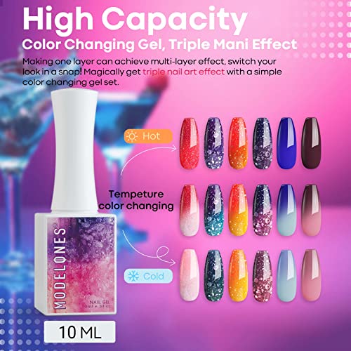 Modelones Gel Nail Polish Set 6 Colors Changing - Spring 2022 Limited Edition...