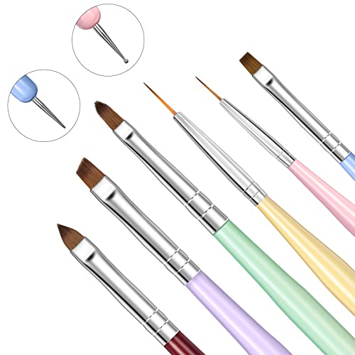 Modelones Nail Art Brushes Set, Nail Art Design Pen Painting Tools with Nail ...