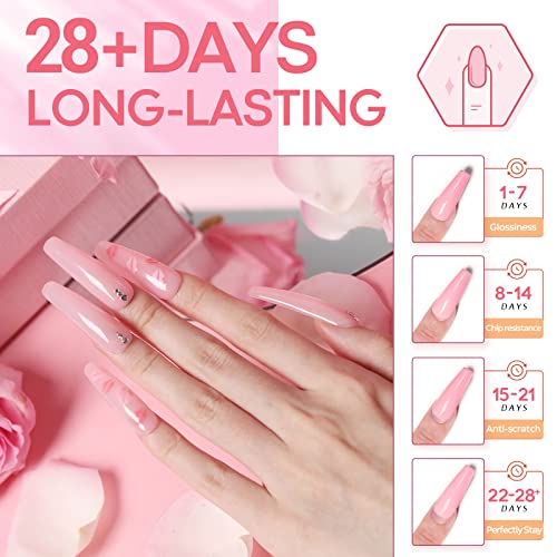 Modelones Poly Nail Gel Kit- 6 Colors Enhancement Nail Extension Gel Kit with...