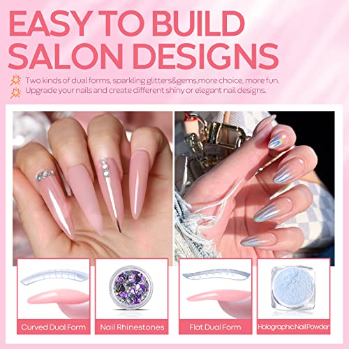 Modelones Poly Nail Gel Kit- 6 Colors Enhancement Nail Extension Gel Kit with...