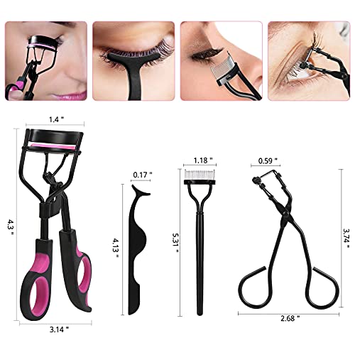 Eyelash Curler, Moduskye 7 in 1 Lash Curler Kit with Refill Pads, Partial Cur...