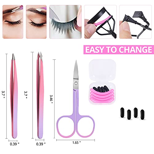 Eyelash Curler, Moduskye 7 in 1 Lash Curler Kit with Refill Pads, Partial Cur...