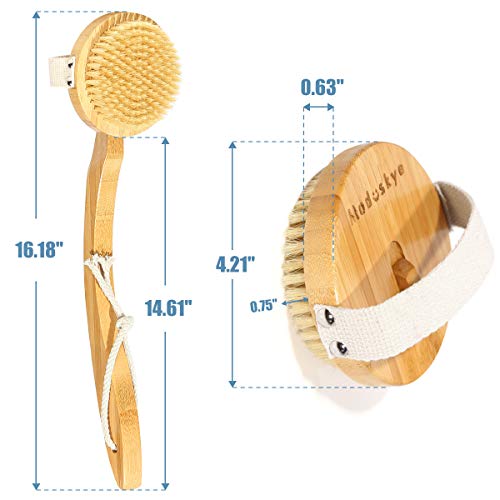 Shower Brush, Moduskye Back Brush with Long Curved Detachable Handle, Bath Bo...