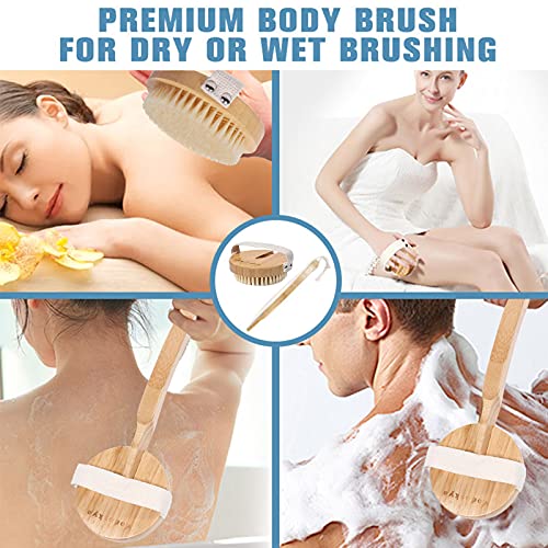 Shower Brush, Moduskye Back Brush with Long Curved Detachable Handle, Bath Bo...
