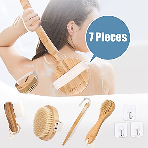 Shower Brush, Moduskye Back Brush with Long Curved Detachable Handle, Bath Bo...