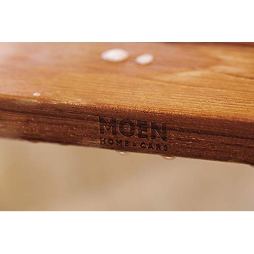 Moen DN7110 Home Care Wall Mounted Teak Wood Aluminum Folding Shower Seat, Ch...